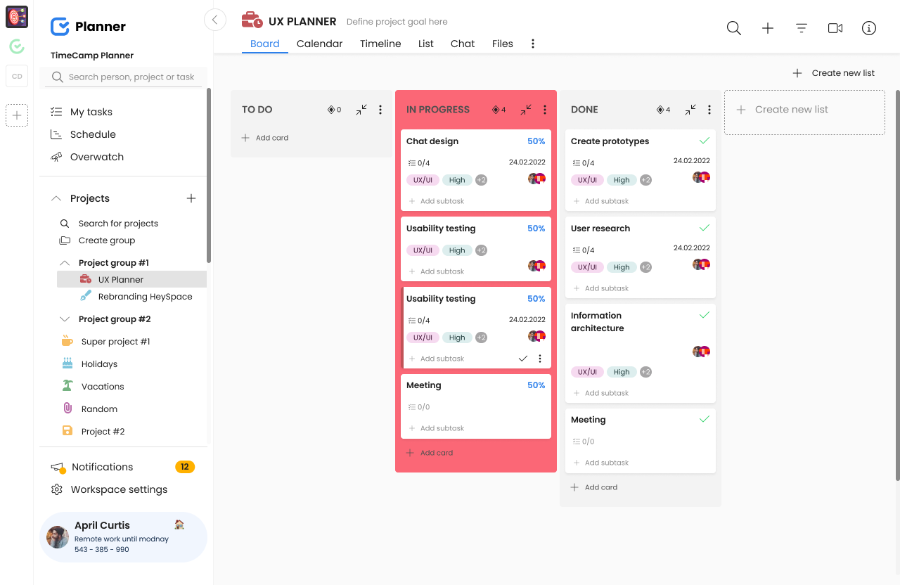 planner feature resource planning